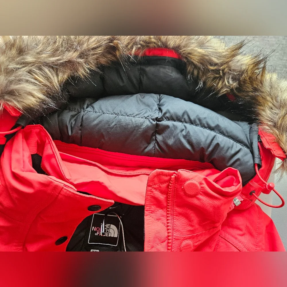 The North Face Goose Down Faux Fur Hooded Long Parka Jacket - Picture 9 of 13